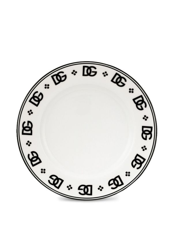 Browns Dolce & Gabbana White DG Plates Set | Browns Plates & Bowls