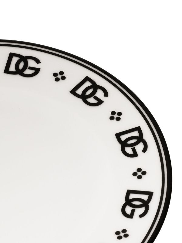Browns Dolce & Gabbana White DG Plates Set | Browns Plates & Bowls