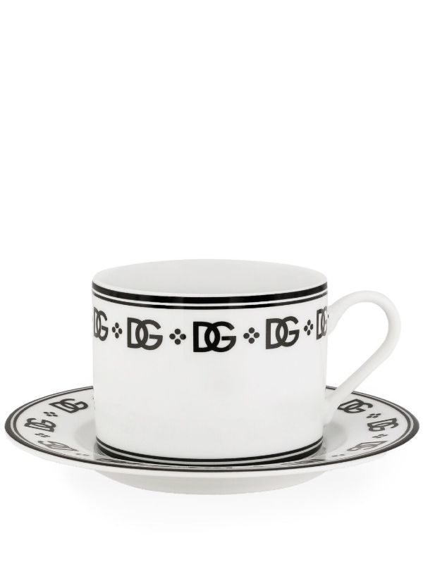 browns Dolce & Gabbana White DG Tea Set | Browns Cups & Tea Sets