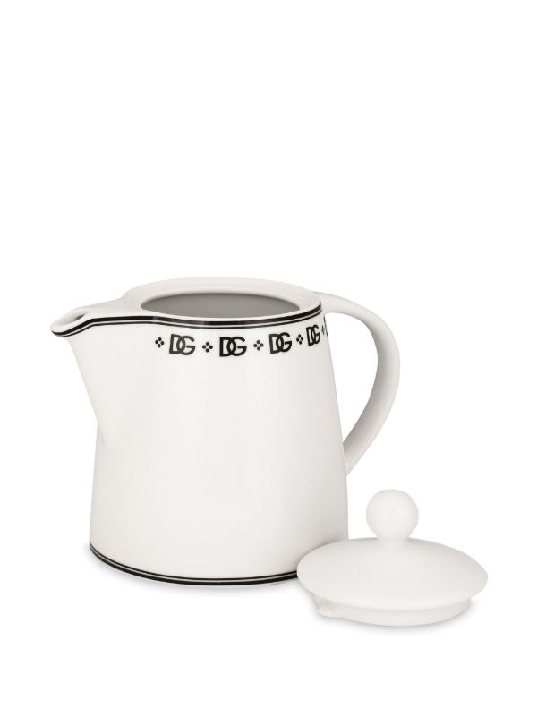 Browns Dolce & Gabbana White DG Teapot | Browns Cups & Tea Sets