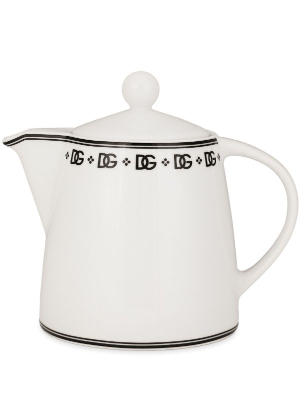 browns Dolce & Gabbana White DG Teapot | Browns Cups & Tea Sets