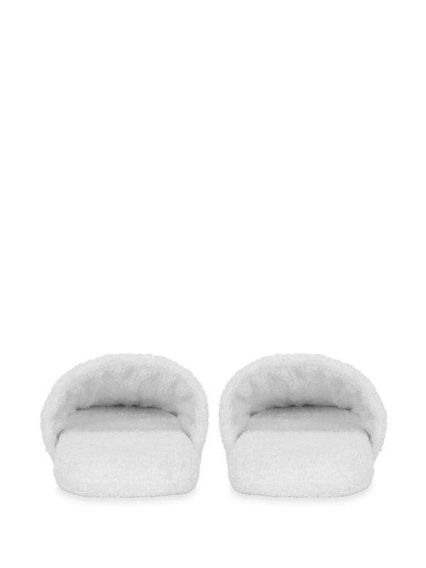 Browns Dolce & Gabbana White Interlocking DG Logo Slippers | Browns Flip Flops & Slides