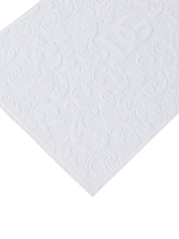 Browns Dolce & Gabbana White Logo Jacquard Bath Mat | Browns Towels