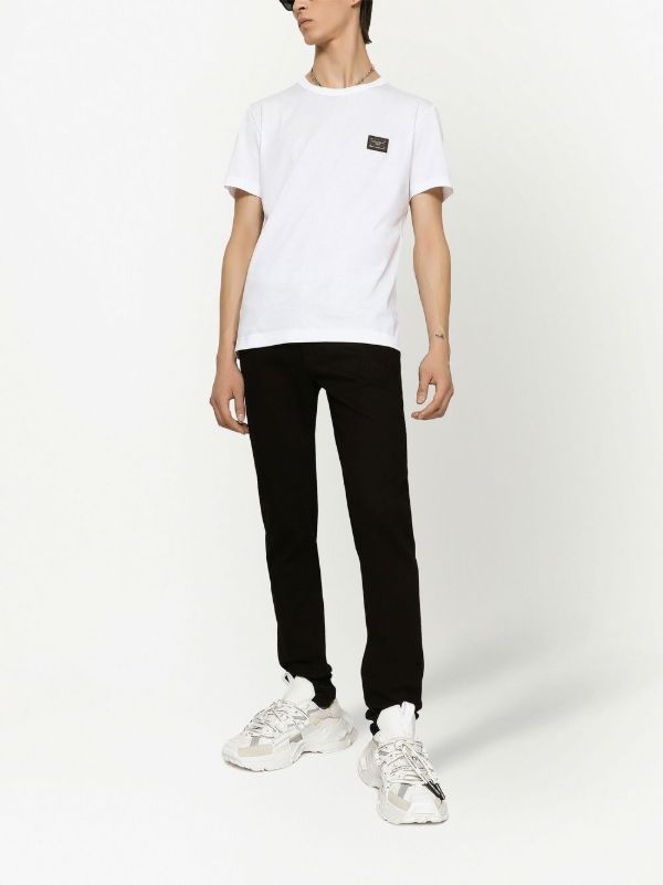 Browns Dolce & Gabbana White Logo Plaque T-shirt | Browns T-Shirts
