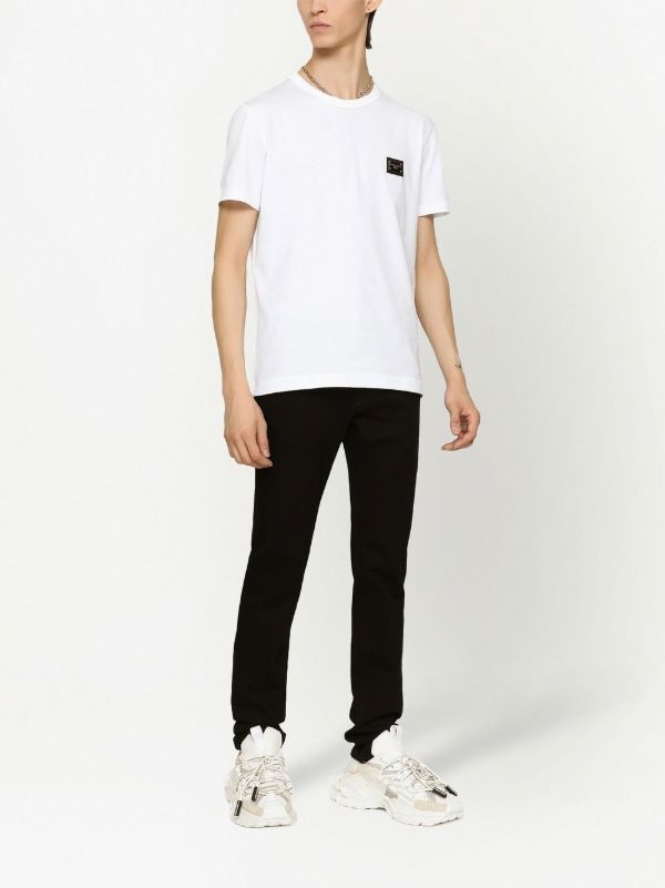 Browns Dolce & Gabbana White Logo Plaque T-shirt | Browns T-Shirts