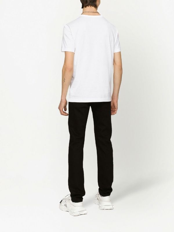Browns Dolce & Gabbana White Logo Plaque T-shirt | Browns T-Shirts