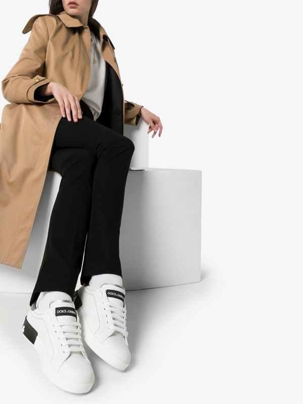Browns Dolce & Gabbana White Portofino Leather Sneakers | Browns Sneakers