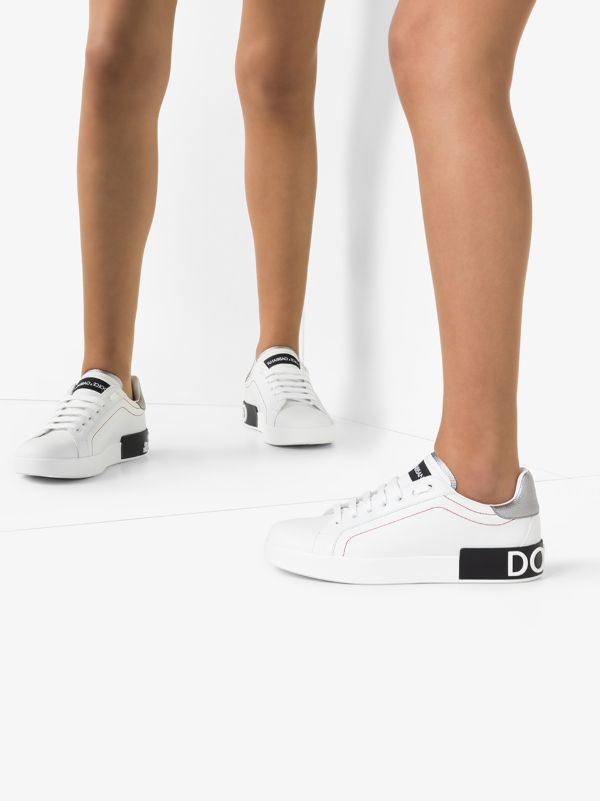 Browns Dolce & Gabbana White Portofino Leather Sneakers | Browns Sneakers