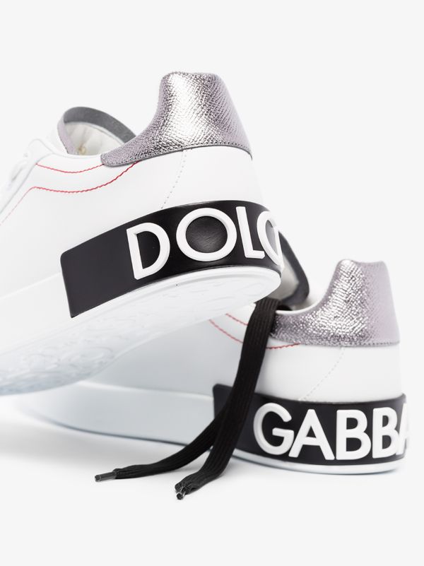 Browns Dolce & Gabbana White Portofino Leather Sneakers | Browns Sneakers