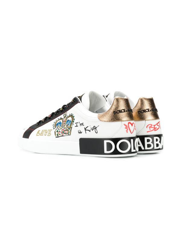 Browns Dolce & Gabbana White Portofino Leather Sneakers | Browns Low-Tops