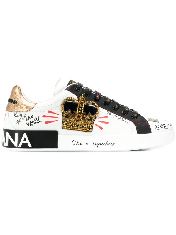 browns Dolce & Gabbana White Portofino Leather Sneakers | Browns Low-Tops