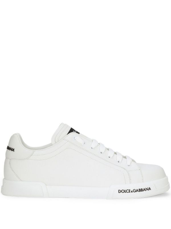browns Dolce & Gabbana White Portofino leather sneakers | Browns Low-Tops