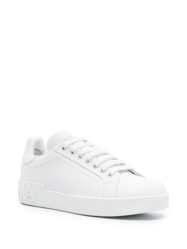Browns Dolce & Gabbana White Portofino Leather Sneakers | Browns Sneakers