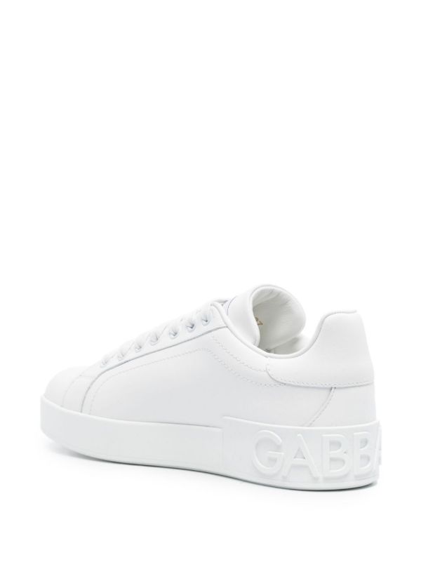 Browns Dolce & Gabbana White Portofino Leather Sneakers | Browns Sneakers