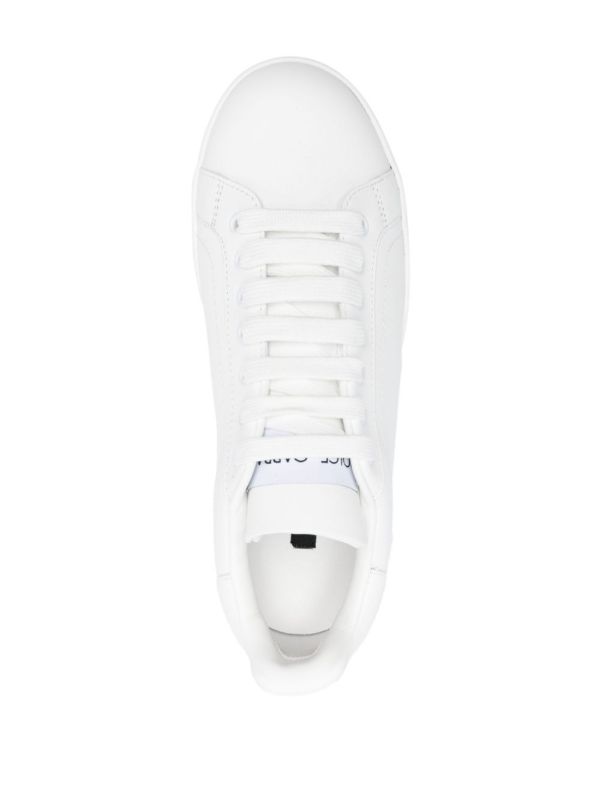 Browns Dolce & Gabbana White Portofino Leather Sneakers | Browns Sneakers