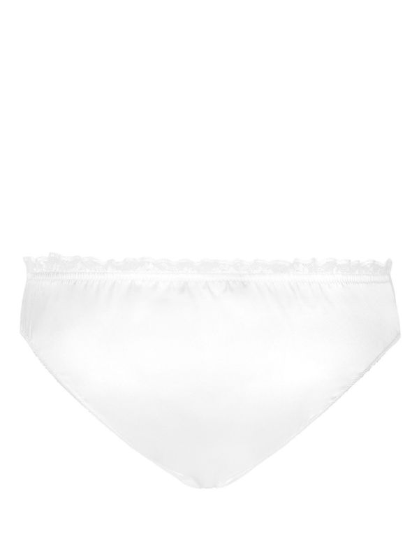 Browns Dolce & Gabbana White Ruffled Trim Briefs | Browns Panties