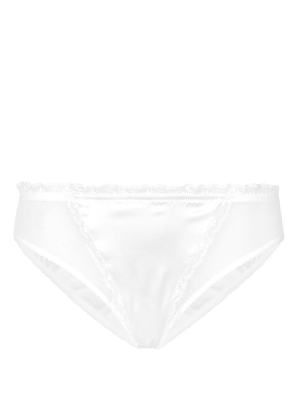 browns Dolce & Gabbana White Ruffled Trim Briefs | Browns Panties
