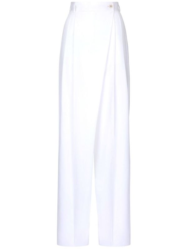 browns Dolce & Gabbana Wide-Leg Cotton Trousers | Browns Wide-Leg Pants