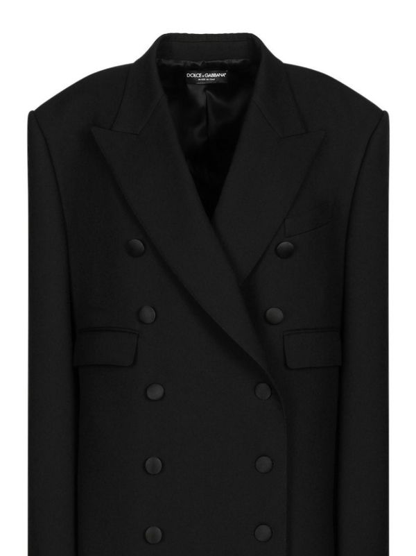 Browns Dolce & Gabbana Wool Gabardine Double-Breasted Coat | Browns Double Breasted & Peacoats