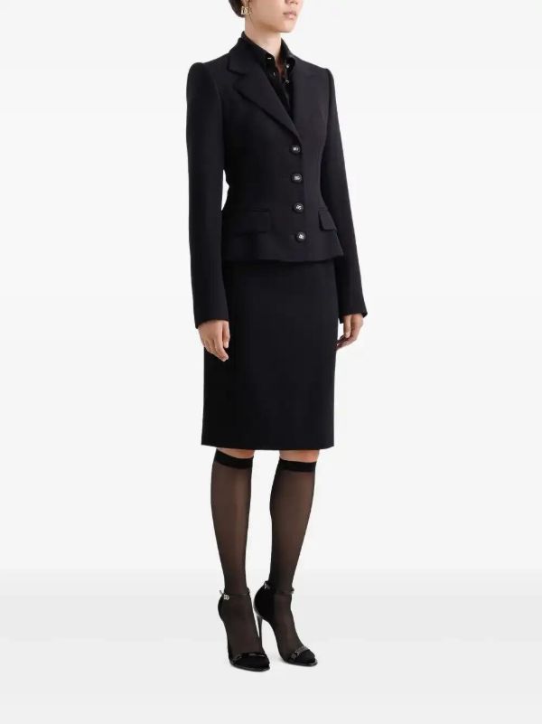 Browns Dolce & Gabbana Wool Midi Pencil Skirt | Browns Pencil Skirts