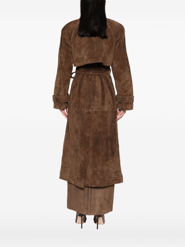 Browns Ducie Corrin Suede Trench Coat | Browns Double Breasted & Peacoats