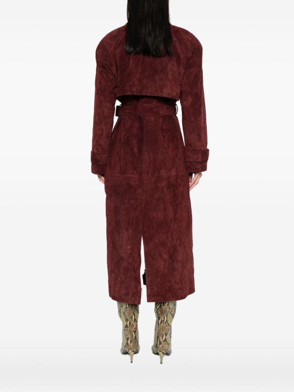Browns Ducie Corrin Suede Trench Coat | Browns Leather Coats