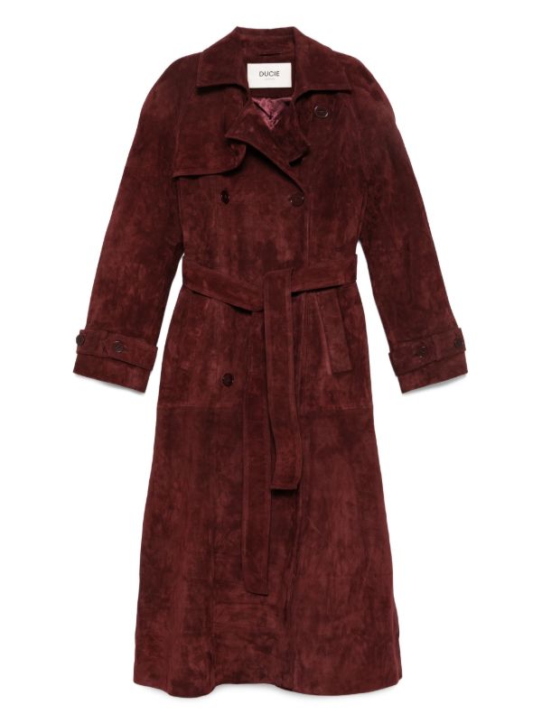 browns ducie Corrin suede trench coat | Browns Leather Coats