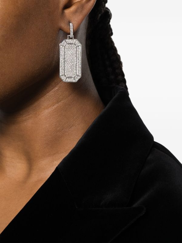 Browns EÉRA 18K White Gold Big Tokyo Diamond Single Drop Earring | Browns Fine Earrings