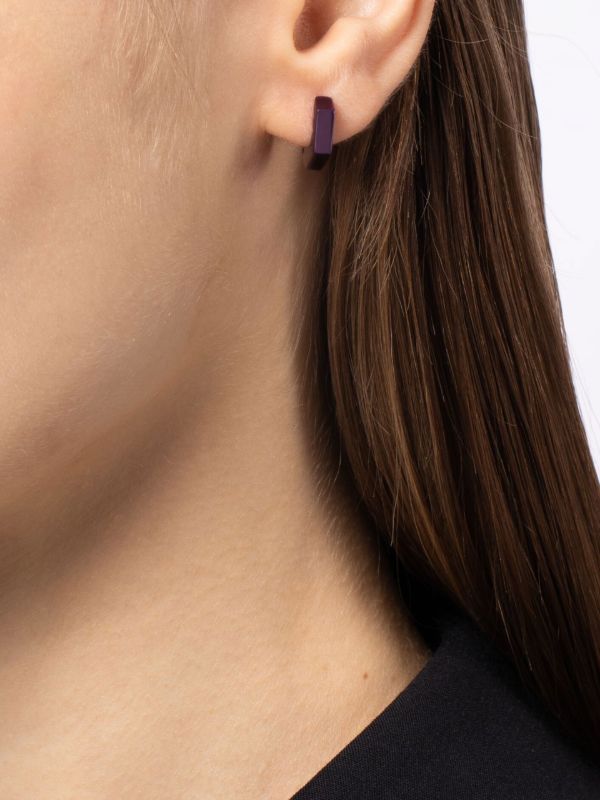 Browns EÉRA 18K White Gold Dado Mini Single Hoop Earring | Browns Earrings