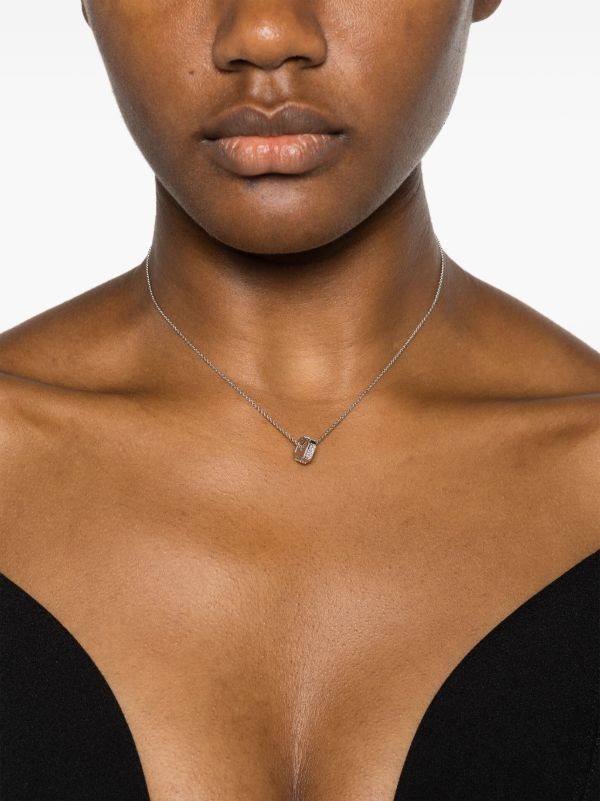Browns EÉRA 18K White Gold Hug Diamond Necklace | Browns Fine Necklaces