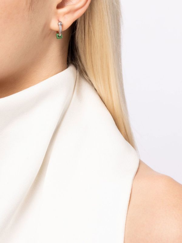 Browns EÉRA 18K White Gold Mini Single Hoop Earring | Browns Fine Earrings