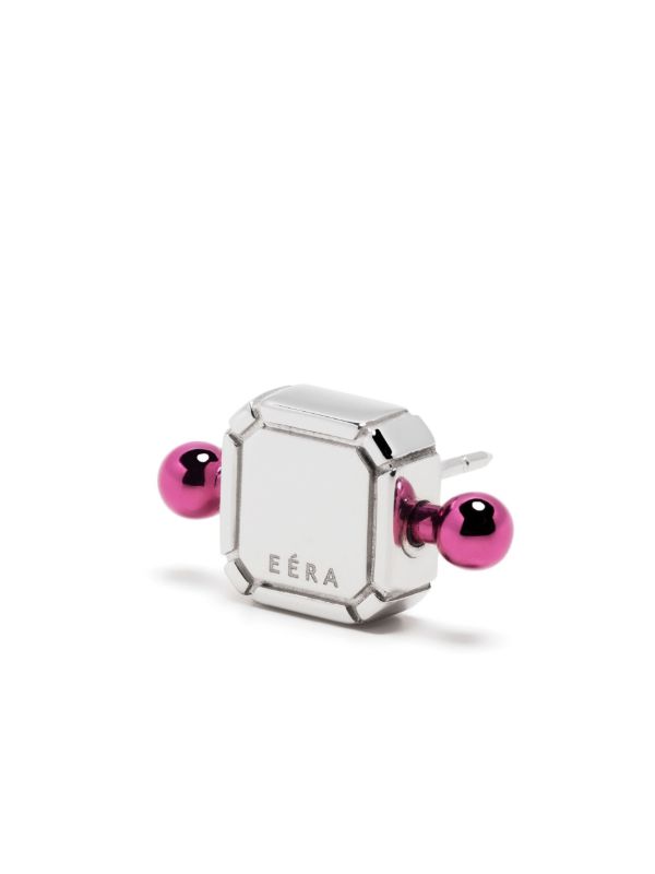 Browns EÉRA 18K White Gold Square Bar Single Stud Earring | Browns Fine Earrings