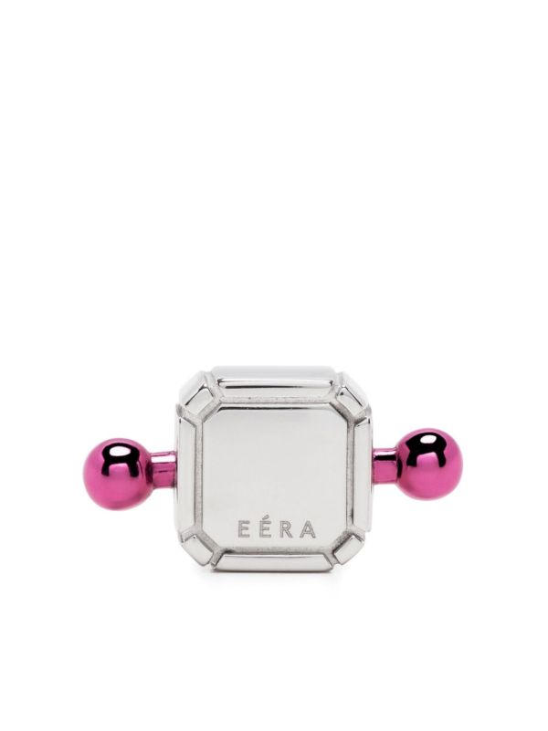 browns EÉRA 18K white gold Square Bar single stud earring | Browns Fine Earrings