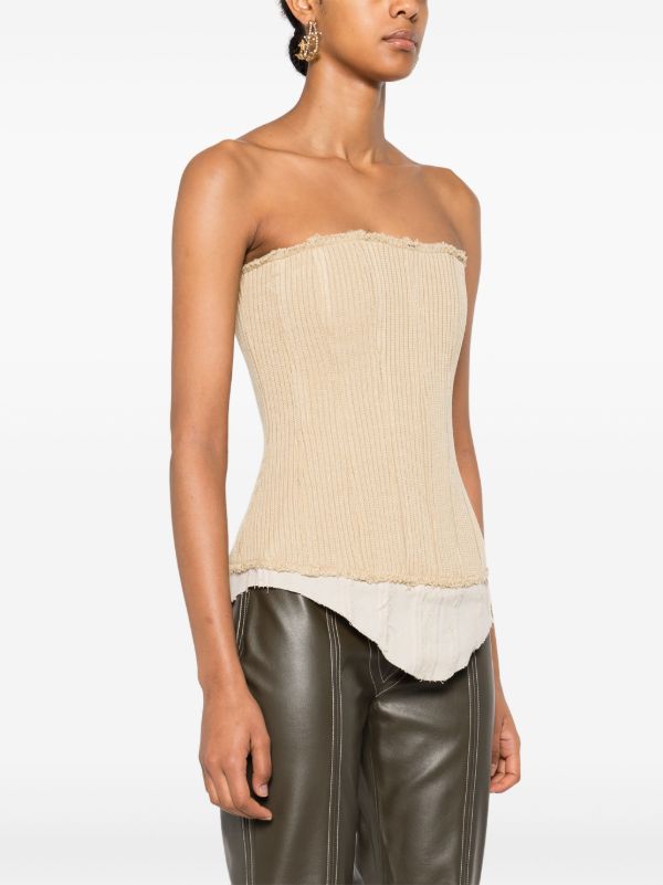 Browns Elena Velez Knitted Corset Top | Browns Knitted Tops