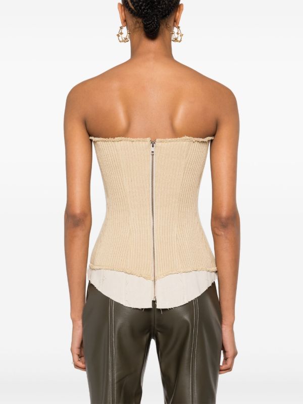 Browns Elena Velez Knitted Corset Top | Browns Knitted Tops