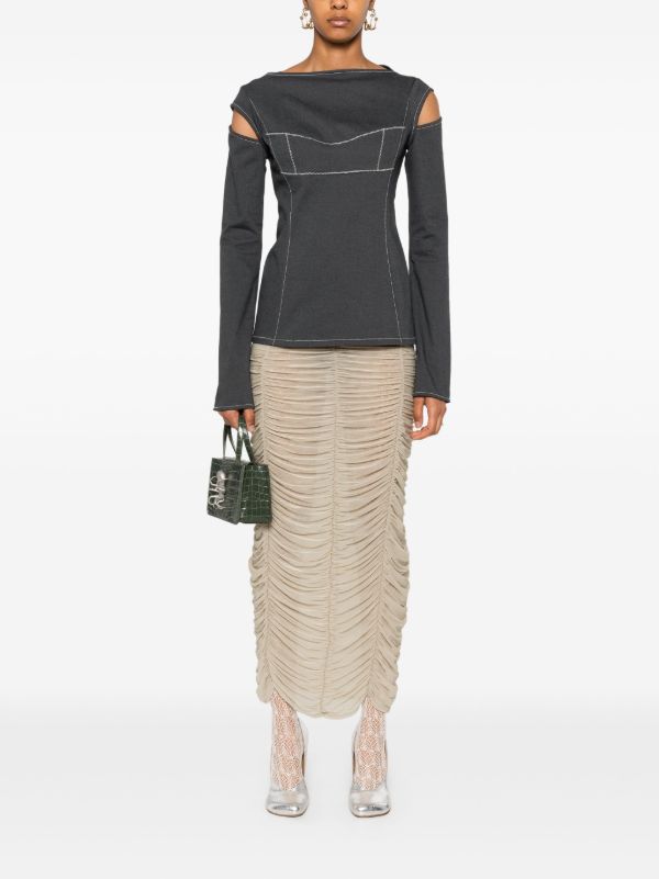 Browns Elena Velez Parlour Maxi Skirt | Browns Fitted Skirts