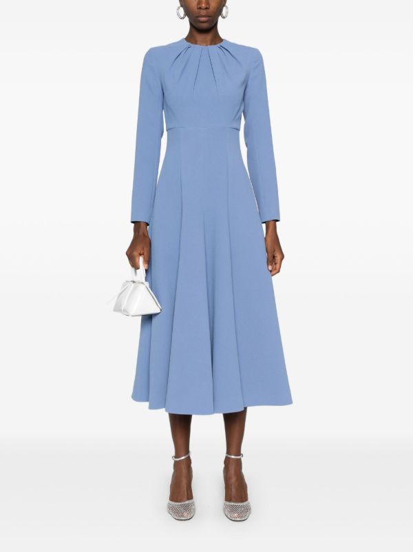 Browns Emilia Wickstead Blue Belgium Dress | Browns Day Dresses