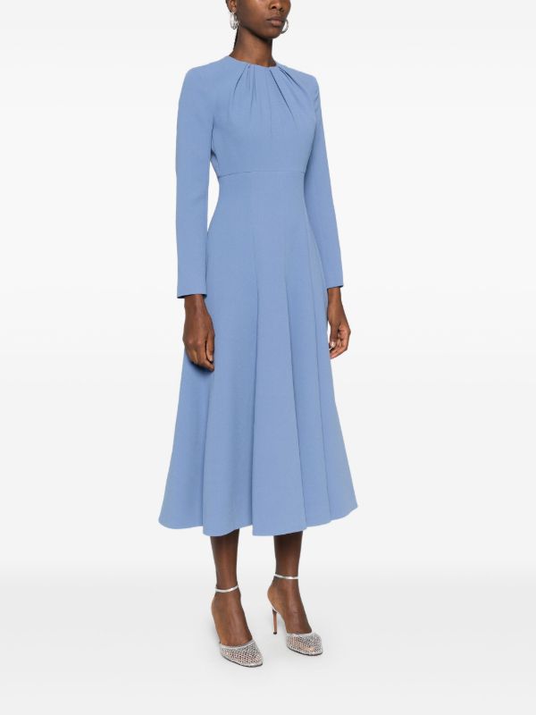 Browns Emilia Wickstead Blue Belgium Dress | Browns Day Dresses