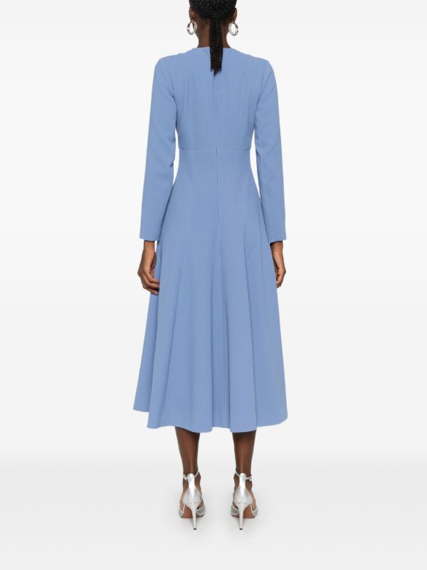 Browns Emilia Wickstead Blue Belgium Dress | Browns Day Dresses