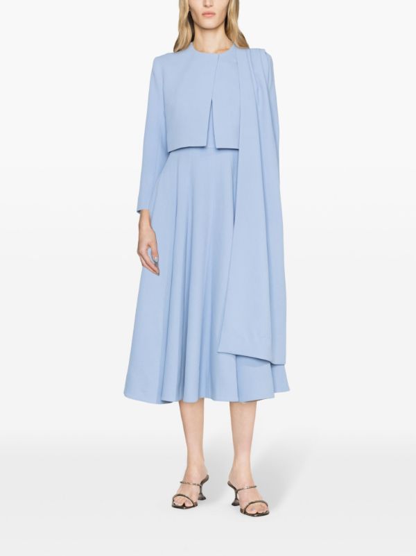 Browns Emilia Wickstead Blue Meggie Cropped Jacket | Browns Cropped Jackets