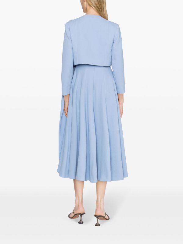 Browns Emilia Wickstead Blue Meggie Cropped Jacket | Browns Cropped Jackets