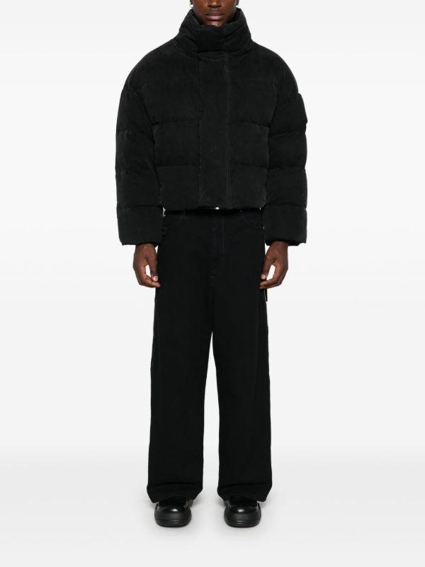 Browns ENTIRE STUDIOS Black Velvet Puffer Jacket | Browns Down Jackets