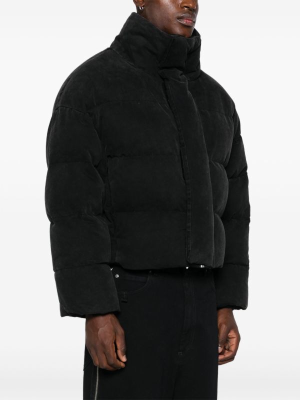Browns ENTIRE STUDIOS Black Velvet Puffer Jacket | Browns Down Jackets