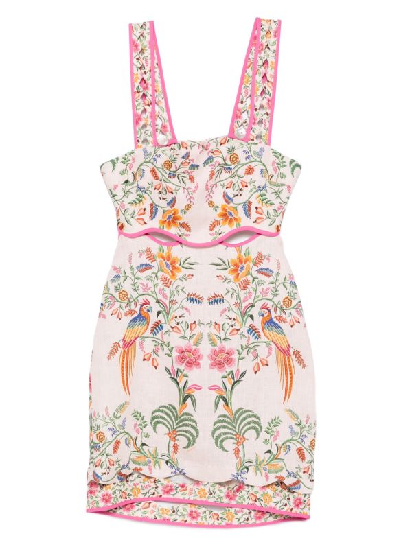 browns FARM Rio floral-embroidery mini dress | Browns Day Dresses