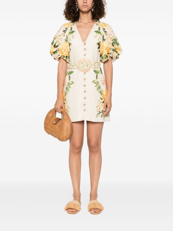 Browns FARM Rio Garden Cascade Mini Dress | Browns Day Dresses