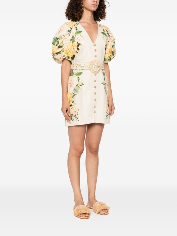 Browns FARM Rio Garden Cascade Mini Dress | Browns Day Dresses