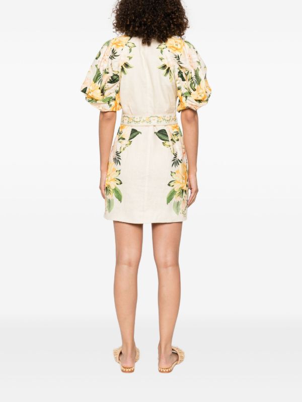 Browns FARM Rio Garden Cascade Mini Dress | Browns Day Dresses