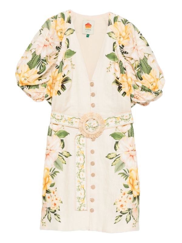 browns FARM Rio Garden Cascade mini dress | Browns Day Dresses