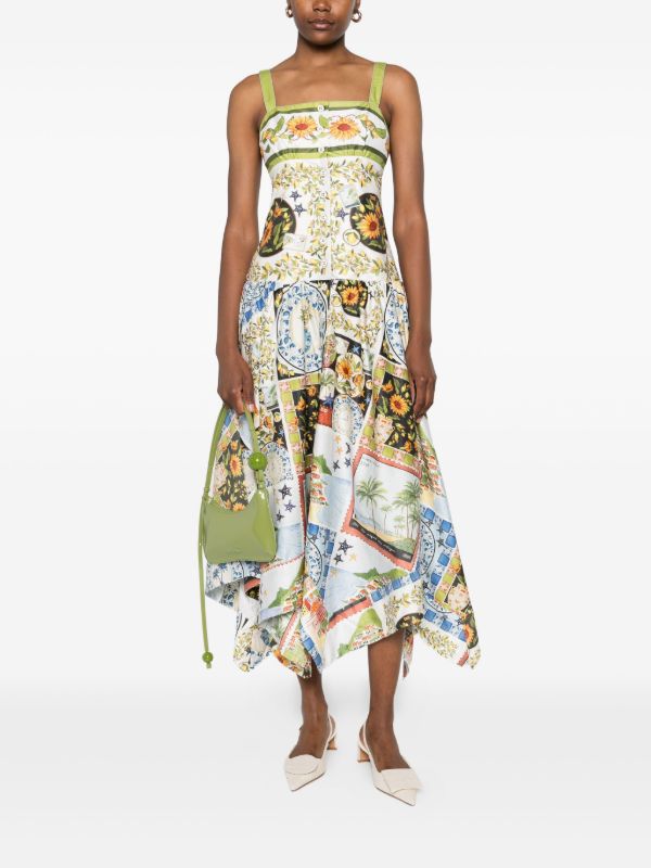 Browns FARM Rio Latin Trip Midi Dress | Browns Day Dresses