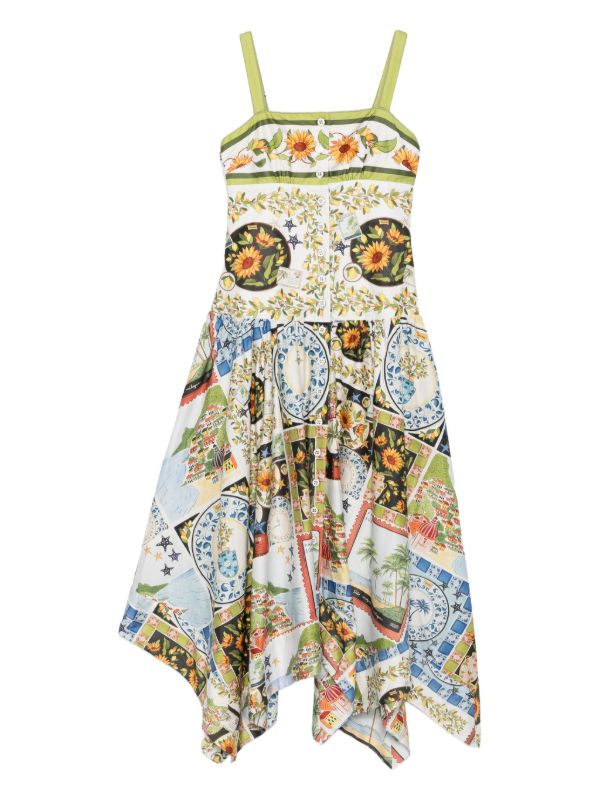 browns FARM Rio Latin Trip midi dress | Browns Day Dresses